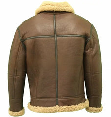 World War 2 Sheepskin Aviator B3 Brown Jacket