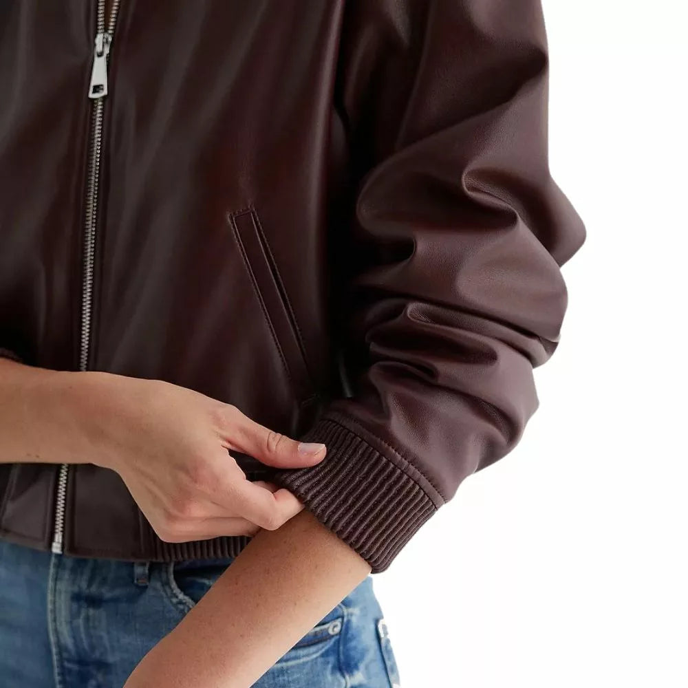 maroon jacket women