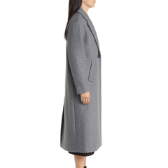 Women’s Double Breasted Grey Wool Coat