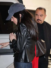Kendall Jenner 2026 Black Leather Jacket