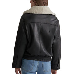shearling jacket black