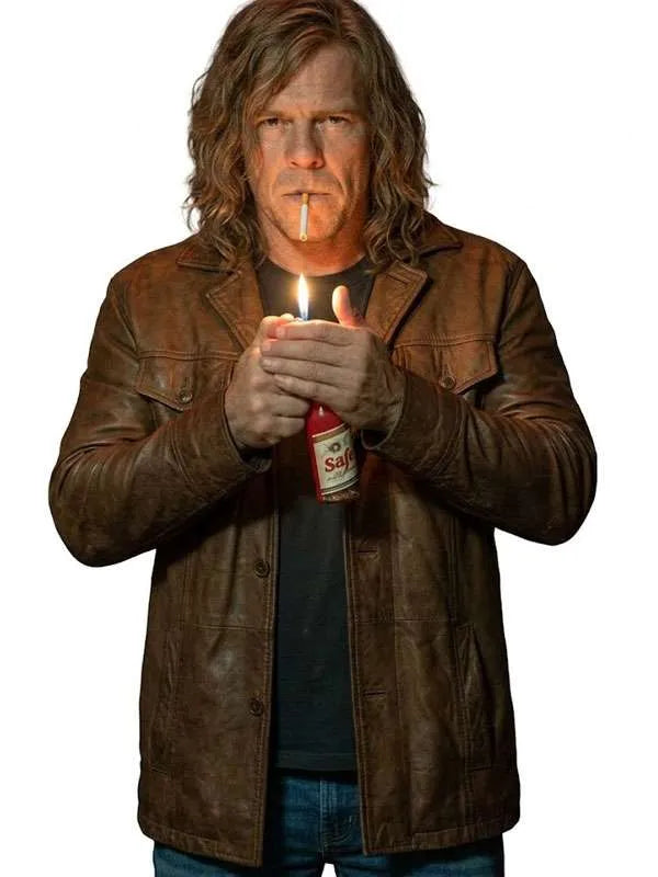 Motor City 2026 Alan Ritchson Brown Leather Jacket