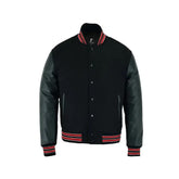 Donnie Wahlberg | Mens Letterman Varsity Wool & Leather Jacket