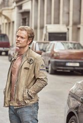 Alfie Allen Atomic Movie Suede Leather Jacket