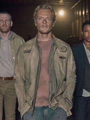 Alfie Allen Atomic Movie Suede Leather Jacket
