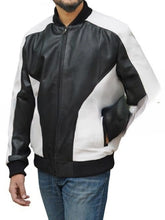 Black Adam 2022 Karim Black White Leather Jacket