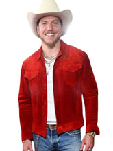 Grammy 2026 Brandon Lake Red Suede Jacket