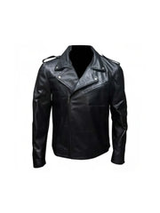 Bret Hart Leather Jacket | Men's Genuine Biker Leather Jacket