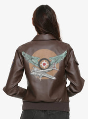 captain marvel leather jacket