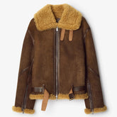 Burberry Leather Aviator Shearling Jacket