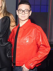 Project Runway 2026 Christian Siriano Red Leather Jacket