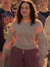 Cobra Kai S06 Mary Peach Grey Cropped Sweatshirt