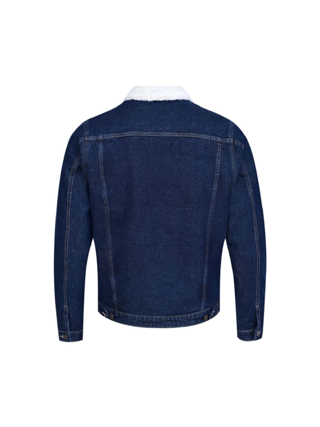 Denim Blue Shearling Trucker Jacket