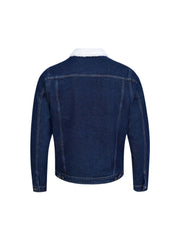 Denim Blue Shearling Trucker Jacket
