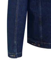 Denim Blue Shearling Trucker Jacket