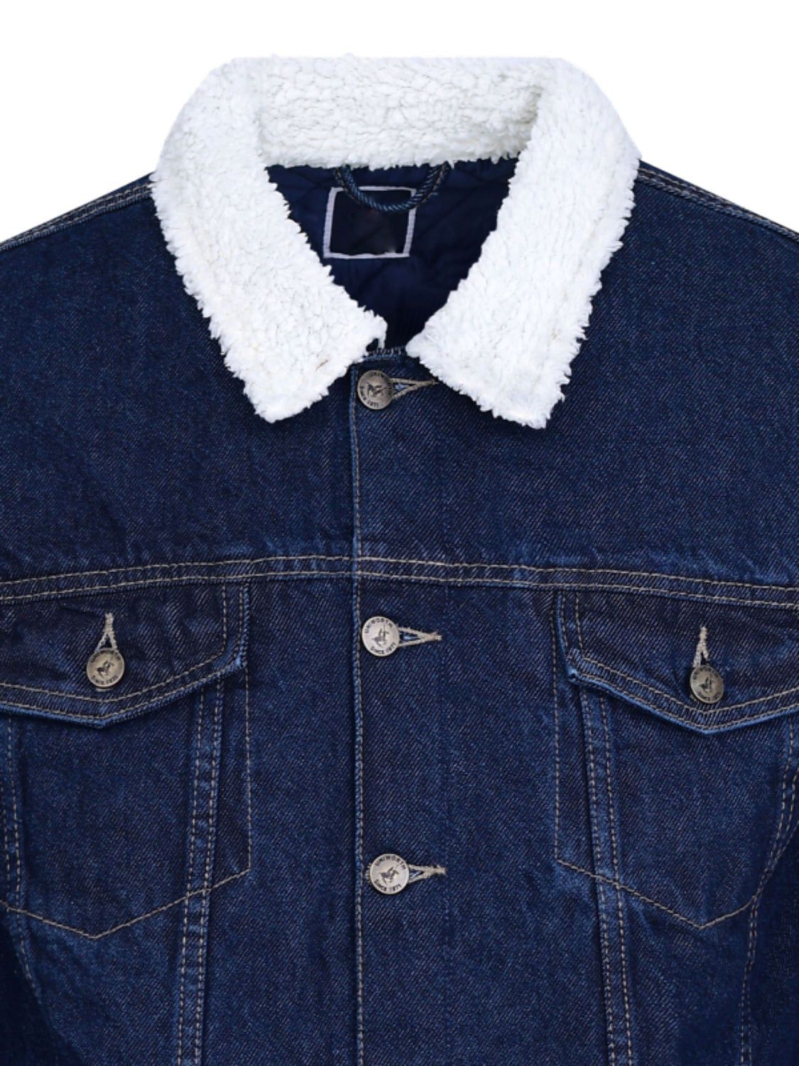 Denim Blue Shearling Trucker Jacket
