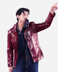 Times Square Performance Joe Jonas Leather Jacket