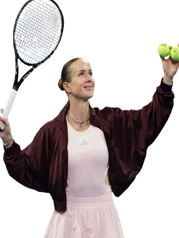 Elina Svitolina 2026 US Open Burgundy Jacket