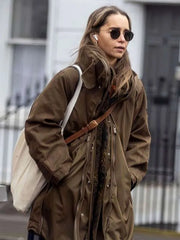 Emilia Clarke 2025 Brown Long Jacket
