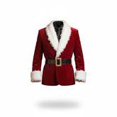 Santa Claus Faux Fur Red Velvet Blazer