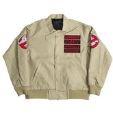 Ghostbusters Beige Bomber Cotton Jacket