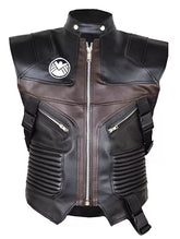 Hawkeye Genuine Leather Black Vest