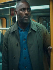 Idris Elba Hijack S02 Green Cotton Trench Coat
