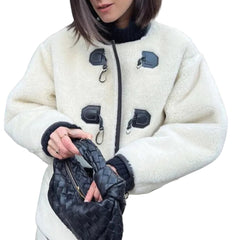 Classic Beige Womens Shearling Jacket