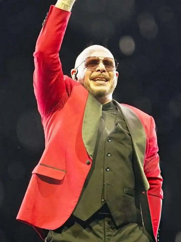 Pitbull I’m Back Tour 2026 Red Blazer