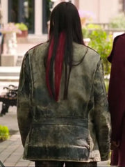 Roommates 2026 Ivy Wolk Distressed Leather Jacket