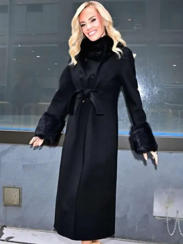 New York City 2026 Jenny McCarthy Black Wool Coat