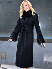New York City 2026 Jenny McCarthy Black Wool Coat