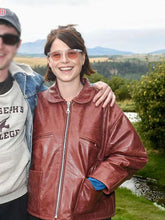 Jessie Buckley Hamnet Movie Event 2025 Leather Jacket