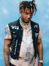 Juice Wrld Black Studded Denim Vest