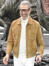 Jurassic World Dominion 2022 Jeff Goldblum Suede Leather Jacket