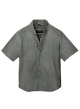 Kanye West Grey Leather Shirt