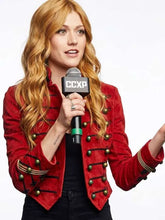 Katherine McNamara Big Slick 2026 Red Military Jacket