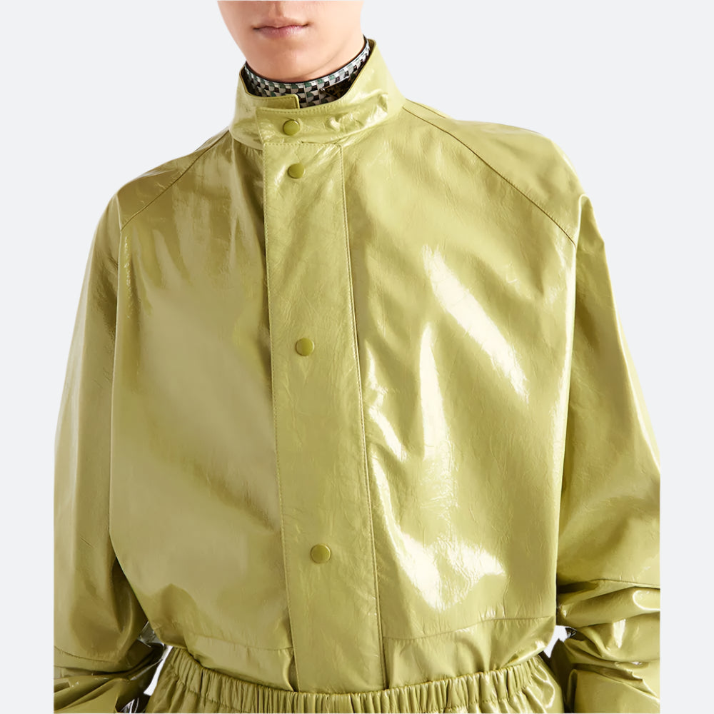 KimKardashianTheKardashiansGreenGlossyLeatherJacket_3_1