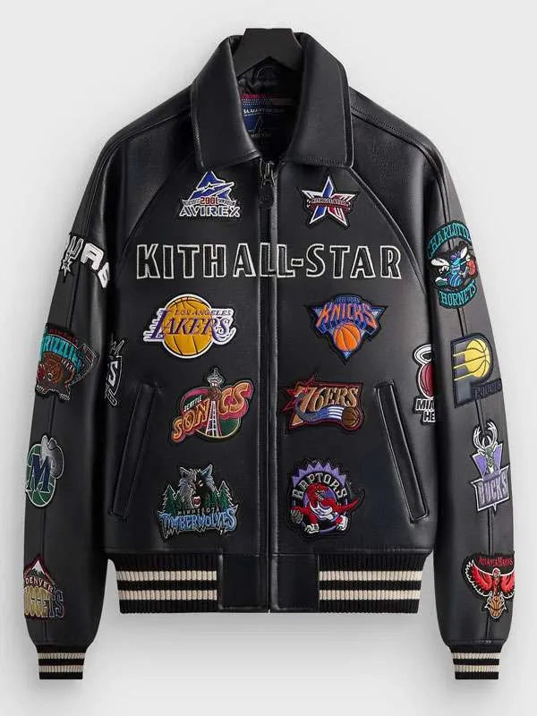Kith X AVIREX NBA All-Star 2026 Leather Jacket