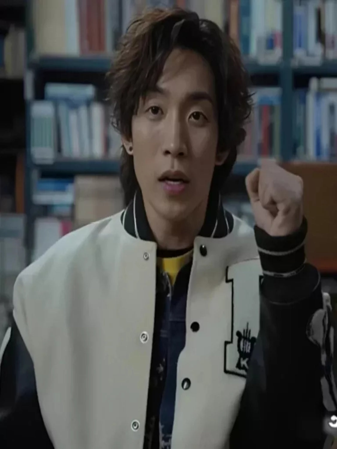 Lee Sang-Yi Bloodhounds Black And White Varsity Jacket
