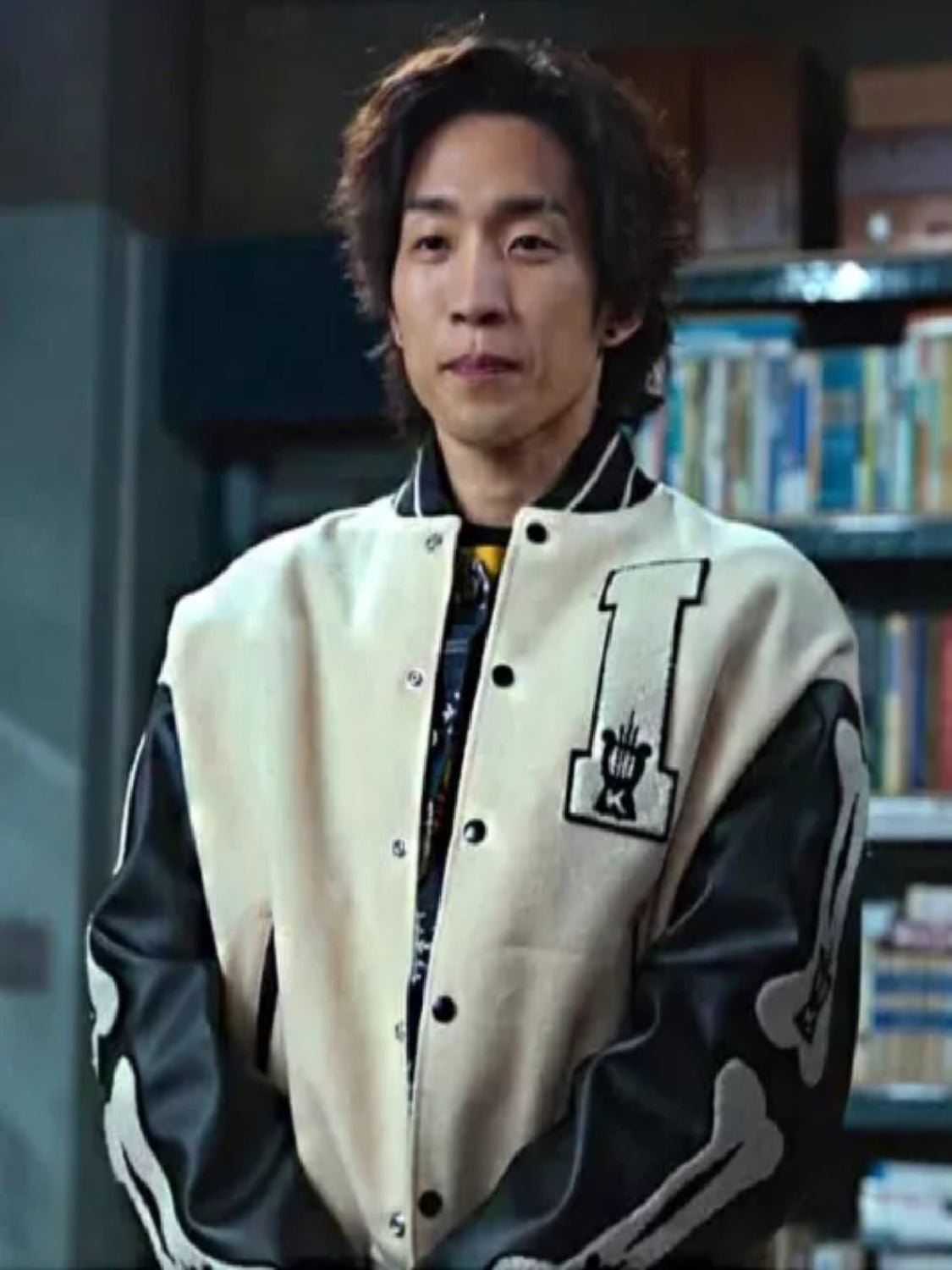 Lee Sang-Yi Bloodhounds Black And White Varsity Jacket