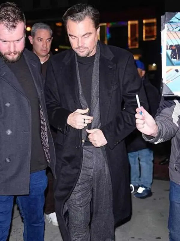 NYC 2026 Leonardo DiCaprio Black Coat
