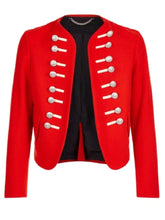 Lil Peep Burberry Red Wool Military Jacket