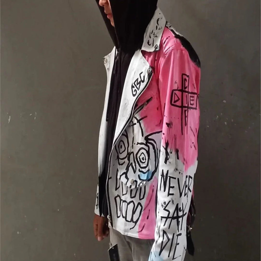 LilPeepRapperNeverSayDieCustomLeatherJacket3