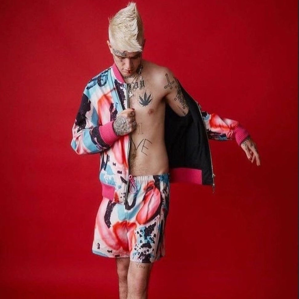 LilPeepRapperPrintedBomberJacket1