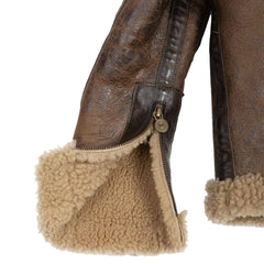 Aviator Brown Leather Sheepskin B6 Shearling Jacket