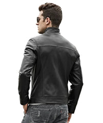 Classic Leather Motorcycle Jackets | Men's Black Lambskin Leather Jacket