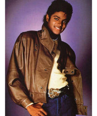 Michael Jackson Brown Leather Jacket