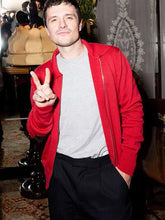 Josh Hutcherson Marty Supreme 2025 Movie Premiere Red Jacket