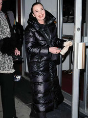 NYC 2025 Fran Drescher Black Puffer Coat